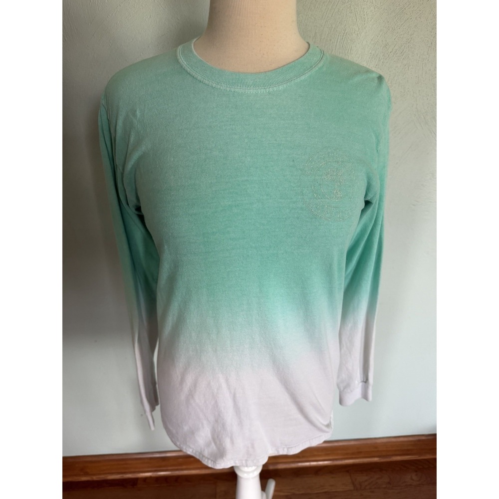 Ron Jon Surf Shop Ombre Dip-Dyed Long Sleeve T-Shirt Blue Small